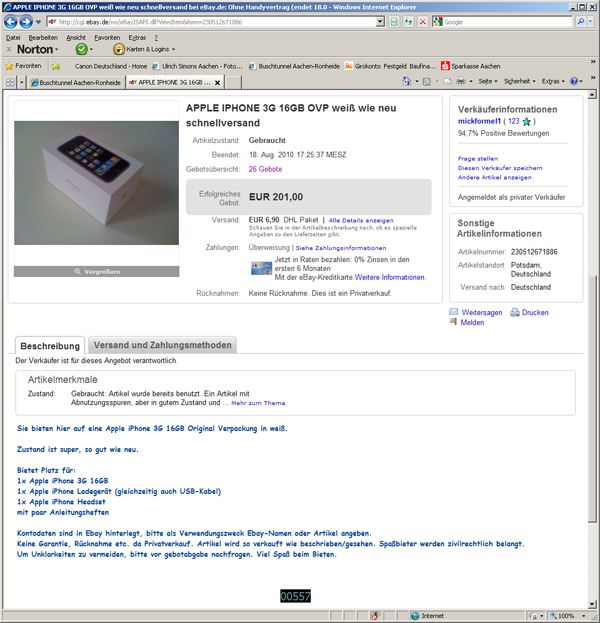 Ulrich Simons - simages - Ebay-Nepp